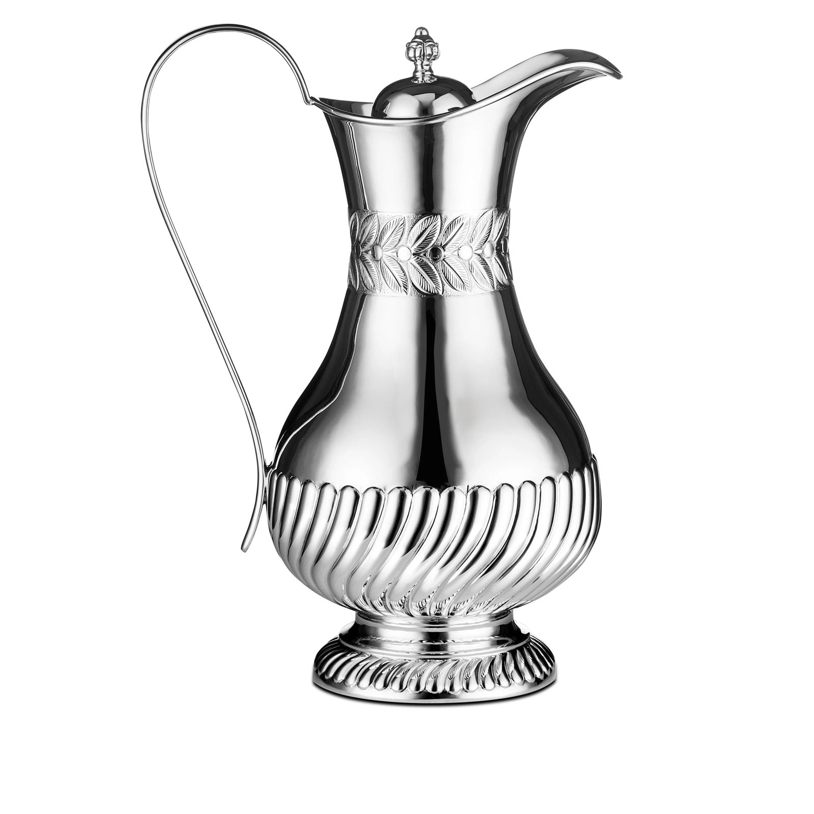 Belly Jug With QA Base and Chased Pattern