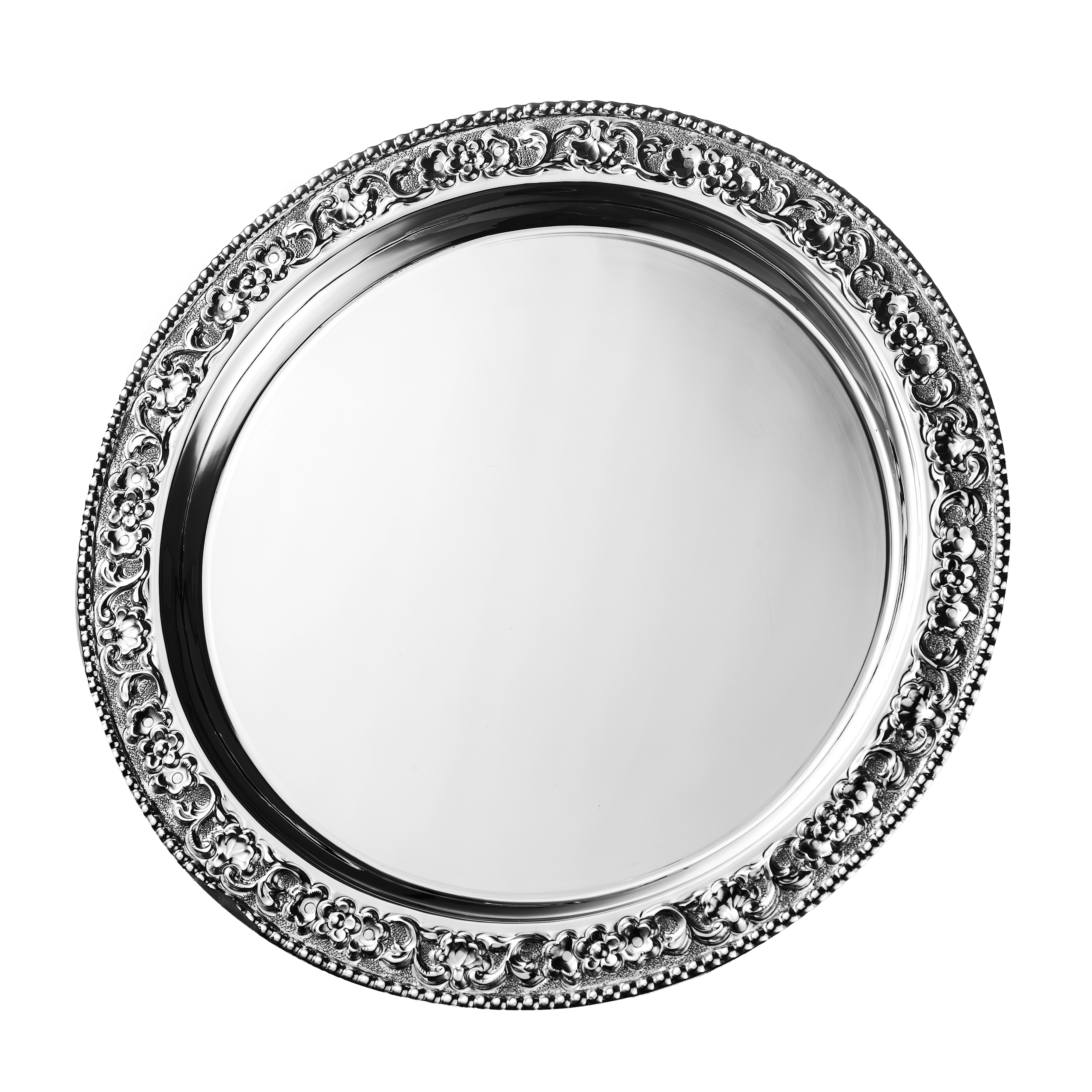 Round Chased Salver