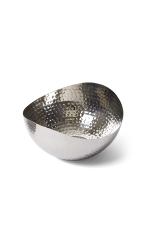 Oval Leaf Chased Salver With Leaf Handle